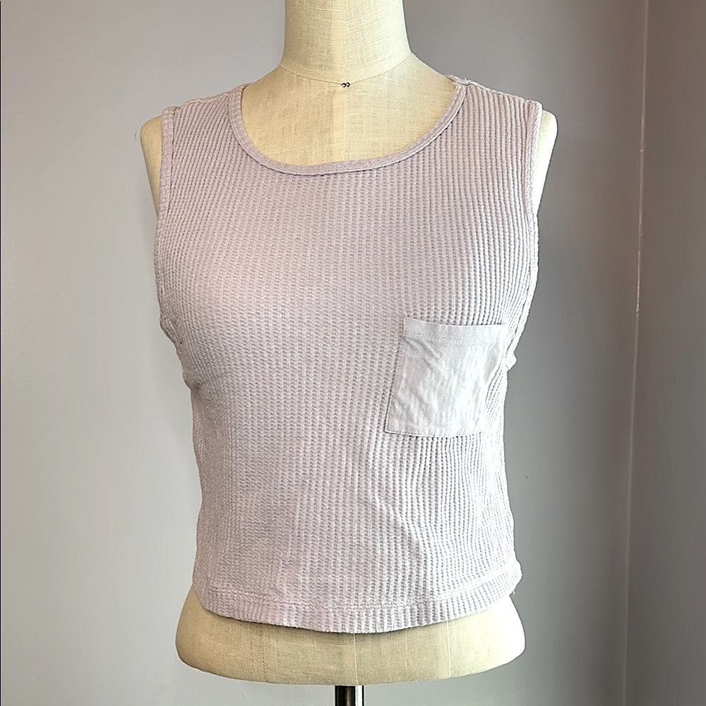 3/$12 Forever 21 Lilac Thermal Cropped Sleeveless Tank Top